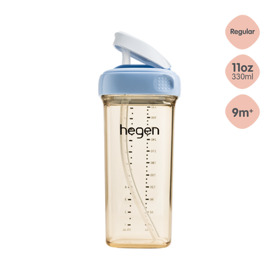 Hegen PPSU Straw Cup - 9 Months Plus - 330ml/11oz - Blue
