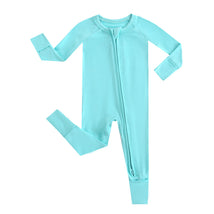 Tranquil Turquoise Zippered Baby Romper