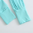 Tranquil Turquoise Zippered Baby Romper