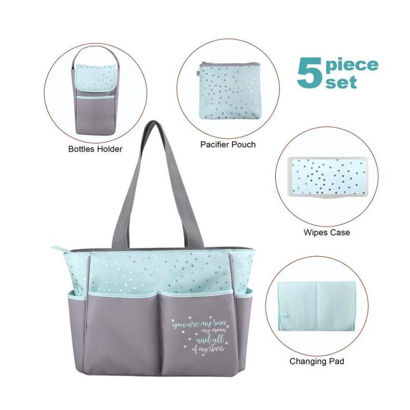 A.D. Sutton - 5Pk Baby Essentials Diaper Bag Set, Blue Image 3