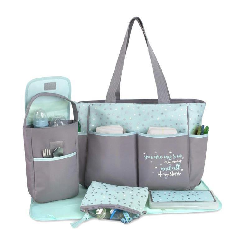A.D. Sutton - 5Pk Baby Essentials Diaper Bag Set, Blue Image 5