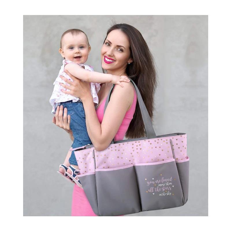 A.D. Sutton - 5Pk Baby Essentials Diaper Bag Set, Pink