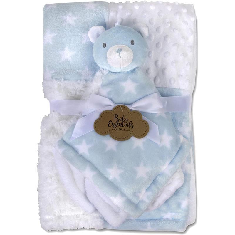 A.D. Sutton - Baby Essentials Blankets With Secutiry Blanket, Bear Blue Image 1