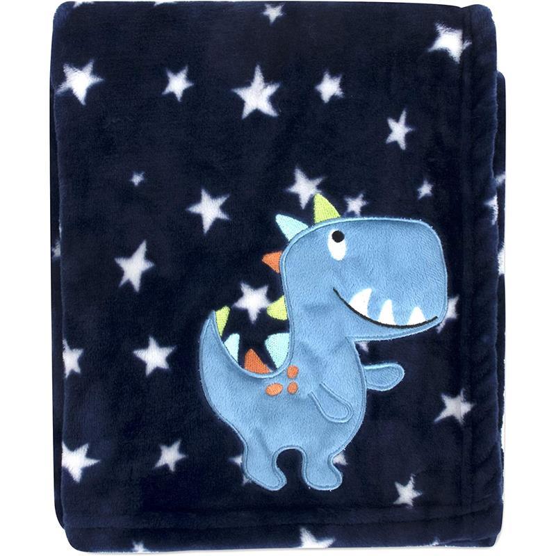 A.D. Sutton - Baby Essentials Plush Blanket, Dino Blue Image 9