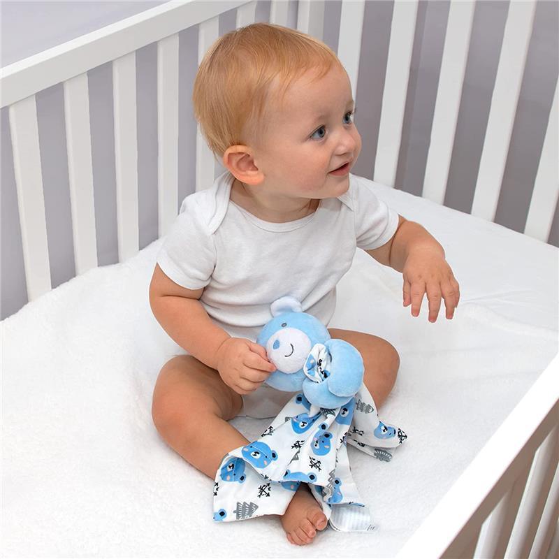 A.D. Sutton - Baby Essentials Security Blanket, Bear With Tree Blue Image 2