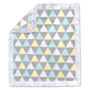 A.D. Sutton - Plush Unisex Triangle Print Blanket With Satin Trim Multi Image 4