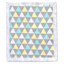 A.D. Sutton - Plush Unisex Triangle Print Blanket With Satin Trim Multi Image 5