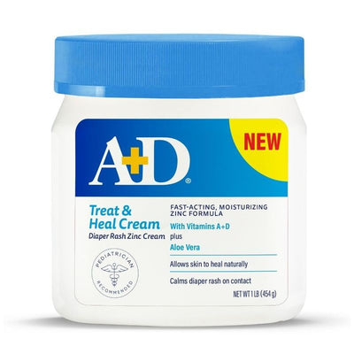 A+D - Treand & Heal Diaper Rash Cream Ointment 16Oz | Blue Image 1