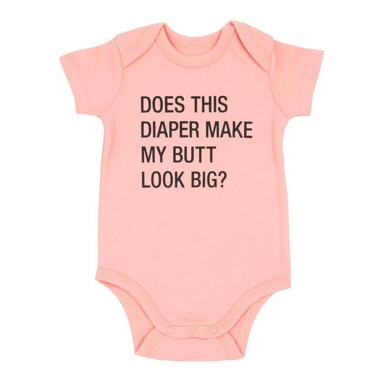 About Face Designs - Baby Girl My Butt Onesie, 3/6M Image 1