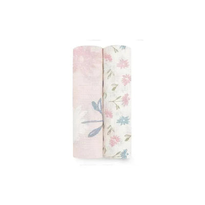 Aden + Anais - 2Pk Silky Soft Swaddle Blanket, Vintage Floral  Image 1