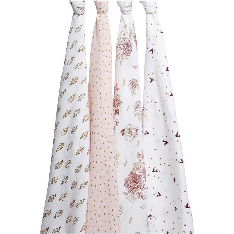 Aden + Anais 4-pack Dahlia Muslin Swaddle Blankets Image 5