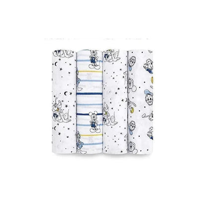 Aden + Anais - 4 Pk Muslin Swaddles, Mickey Stargazer Image 1