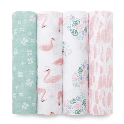 Aden + Anais - 4 Pk Muslin Swaddles, Briar Rose Image 2