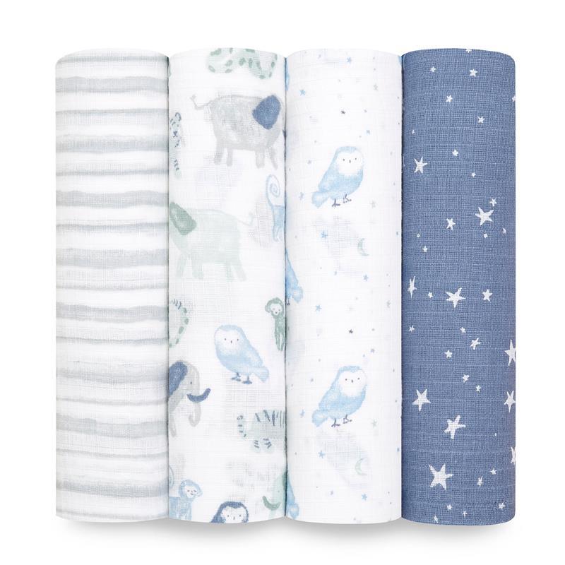 Aden + Anais - 4 Pk Muslin Swaddles, Time To Dream Image 1
