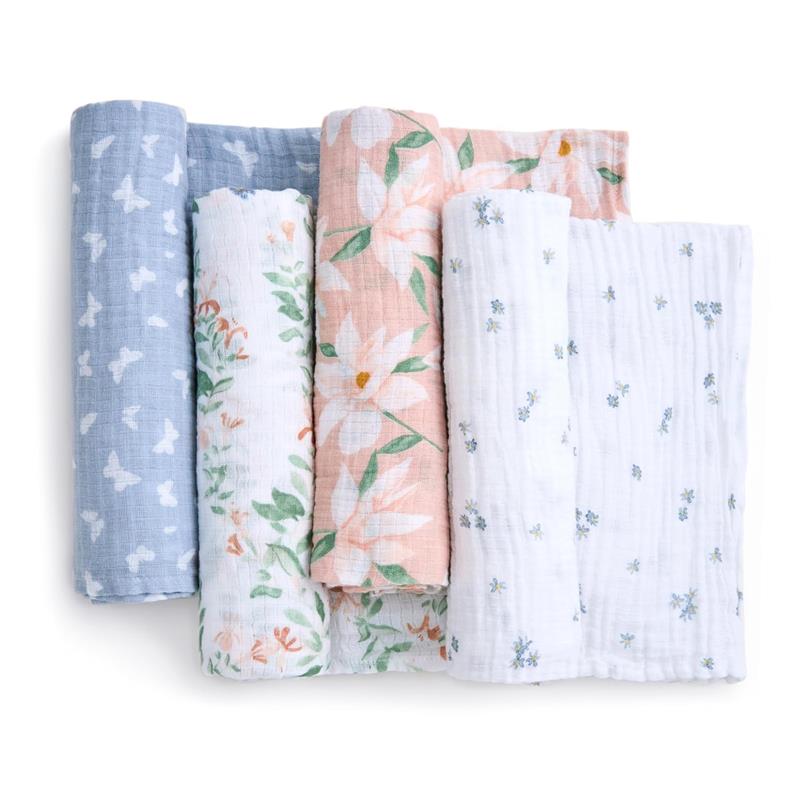 Aden + Anais - 4Pk Essentials Cotton Muslin Swaddle, Butterfly Garden Image 3