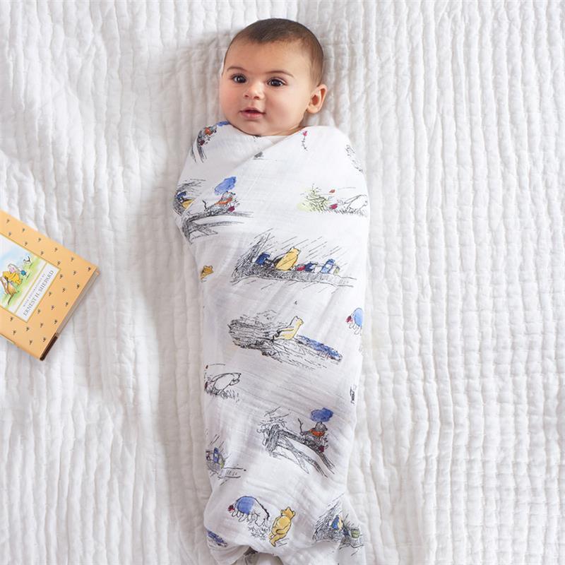 Aden + Anais Disney Baby Classic Swaddles 4-Pack, Winnie The Pooh.