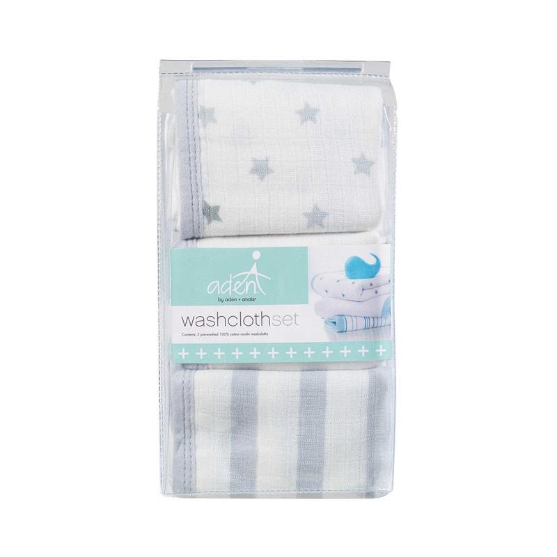Aden + Anais Washcloth Set in Dove, 3-Pack Image 2