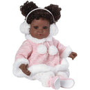 Adora African American Baby Doll - ToddlerTime Winter Dream, 20 inches, Dark Skin Tone/Dark Brown Hair/Brown Eyes Image 2