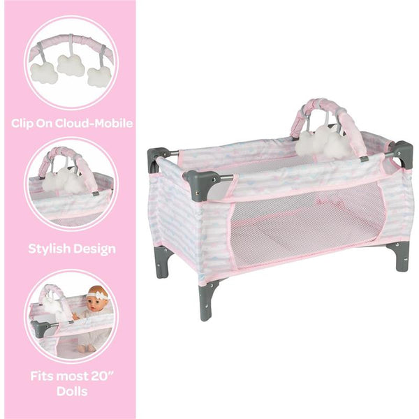 baby doll crib and stroller set Adora Pink Deluxe Doll Pack-N-Play
