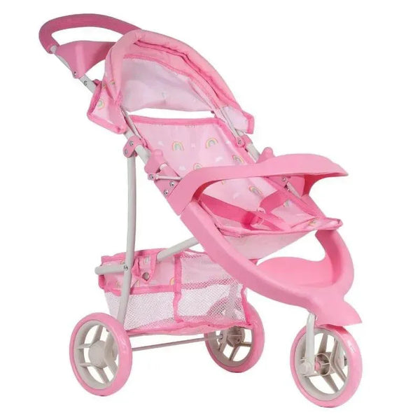 Adora Snack N Go Baby Doll Stroller with Shade, Rainbow Rose