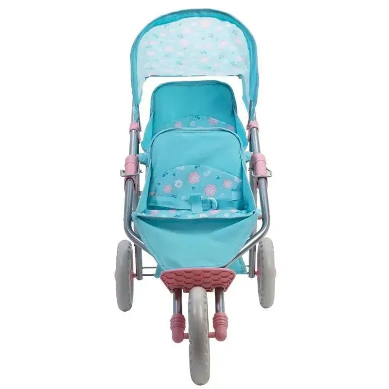Adora - Twin Jogger Baby Doll Stroller, Flower Power Image 3