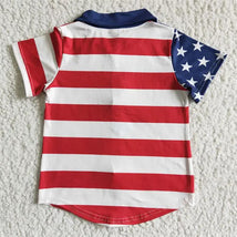 Aier Baby Boys 4Th Of July Star Stripe Shirts Image 2