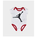 Air Jordan Baby Boys 3Pk Bodysuits Jumpmen, Red, Black and White.