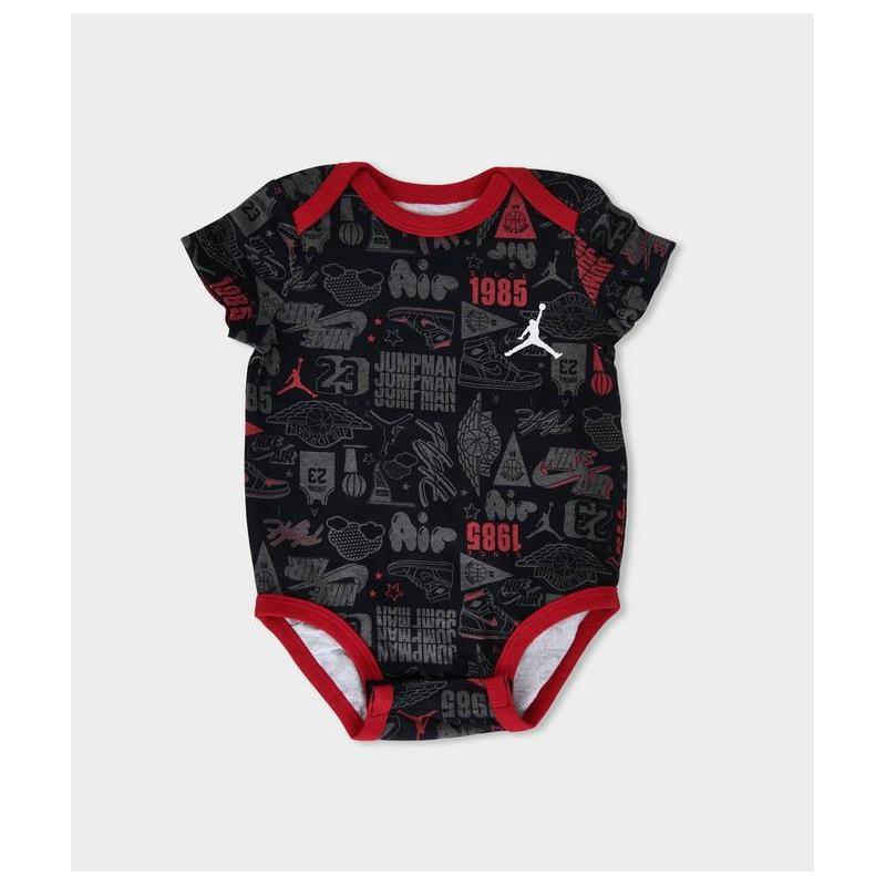 Air Jordan Baby Boys 3Pk Bodysuits Jumpmen, Red, Black and White Image 4
