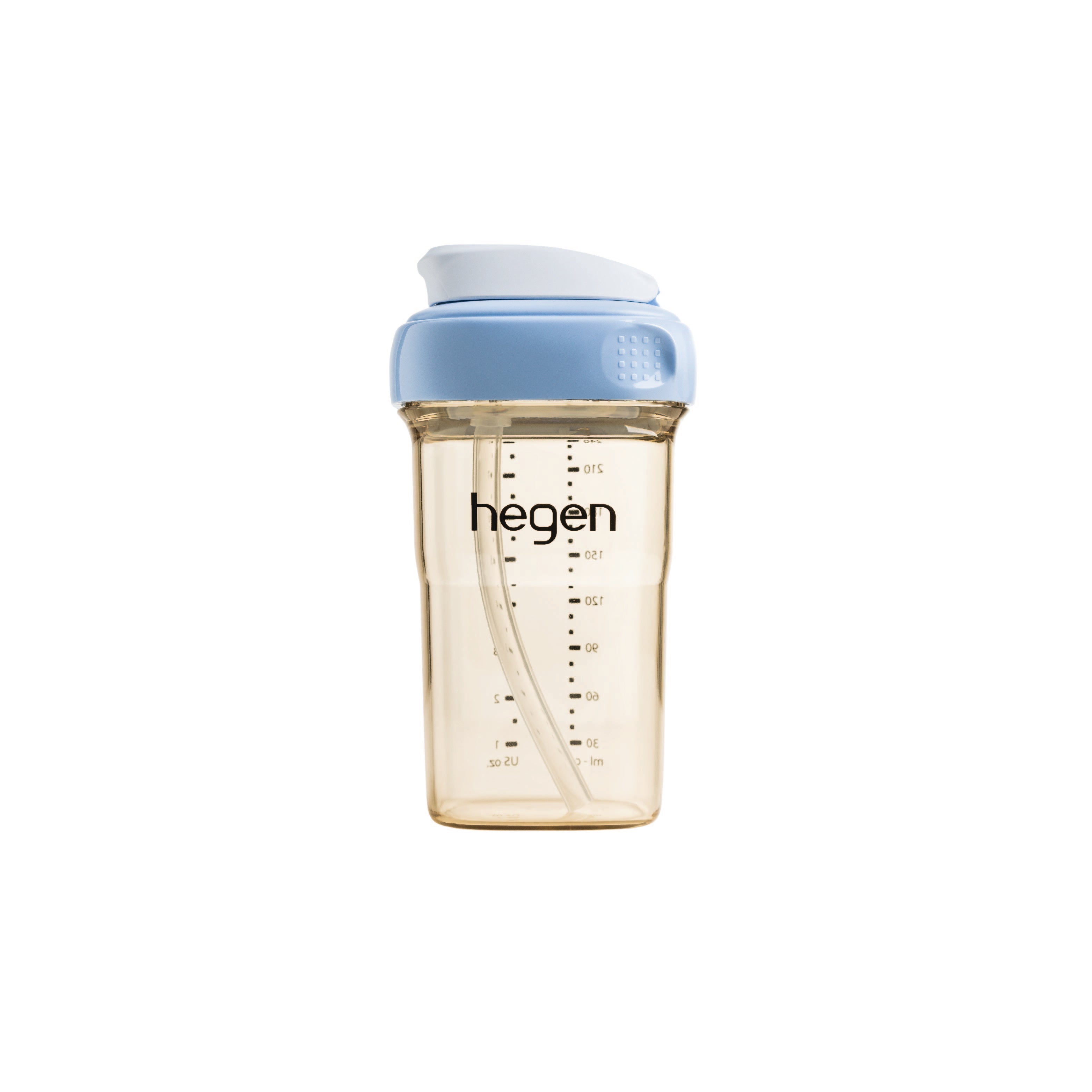 Hegen PPSU Straw Cup - 6 Months Plus - 240ml/8oz - Blue