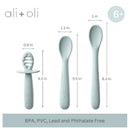 Ali + Oli - 3Pk Multi Stage Spoon Set For Baby, Blue Image 5