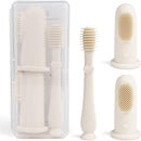 Ali + Oli - Baby Finger Toothbrush & Tongue Cleaner Oral Set, Ivory Image 1