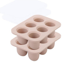 Ali+Oli - Breastmilk Freezer Trays BPA-Free Food-Grade Silicone, 2 Pack, Taupe Image 1