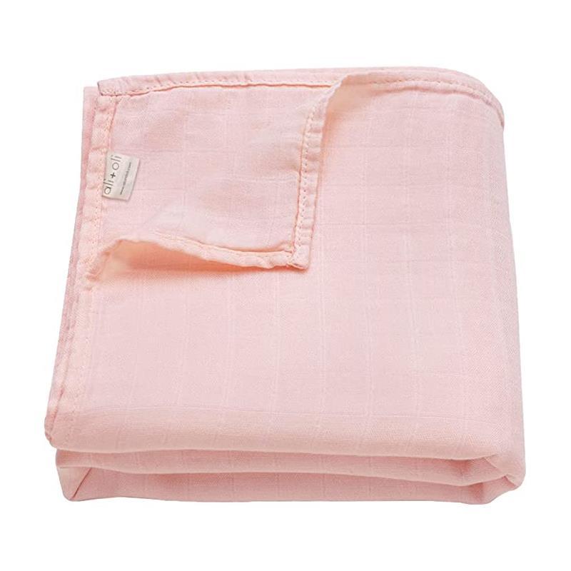 Ali + Oli Muslin Swaddle Blanket (Soft Pink) Image 1