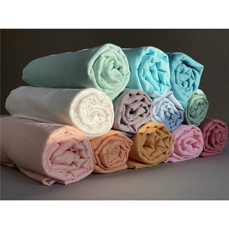 Ali + Oli Muslin Swaddle Blanket (Soft Pink) Image 5