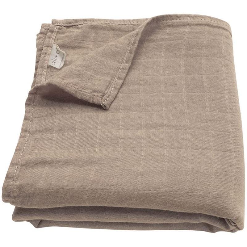 Ali + Oli Muslin Swaddle Blanket (Taupe) Image 1