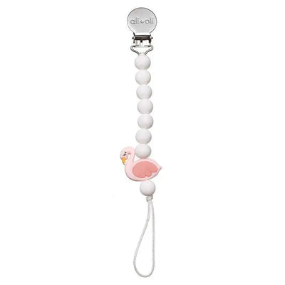 Ali + Oli Pacifier Clip (Flamingo) Image 1
