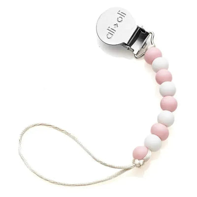 Ali + Oli Pacifier Clip (Thin Pink) Image 1