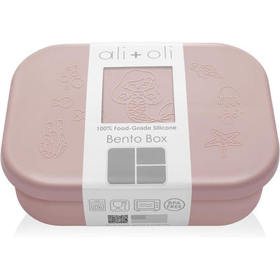 Ali + Oli - Reusable Silicone Bento Box - 3 Compartments - Spill-Proof (Mermaid) Image 1