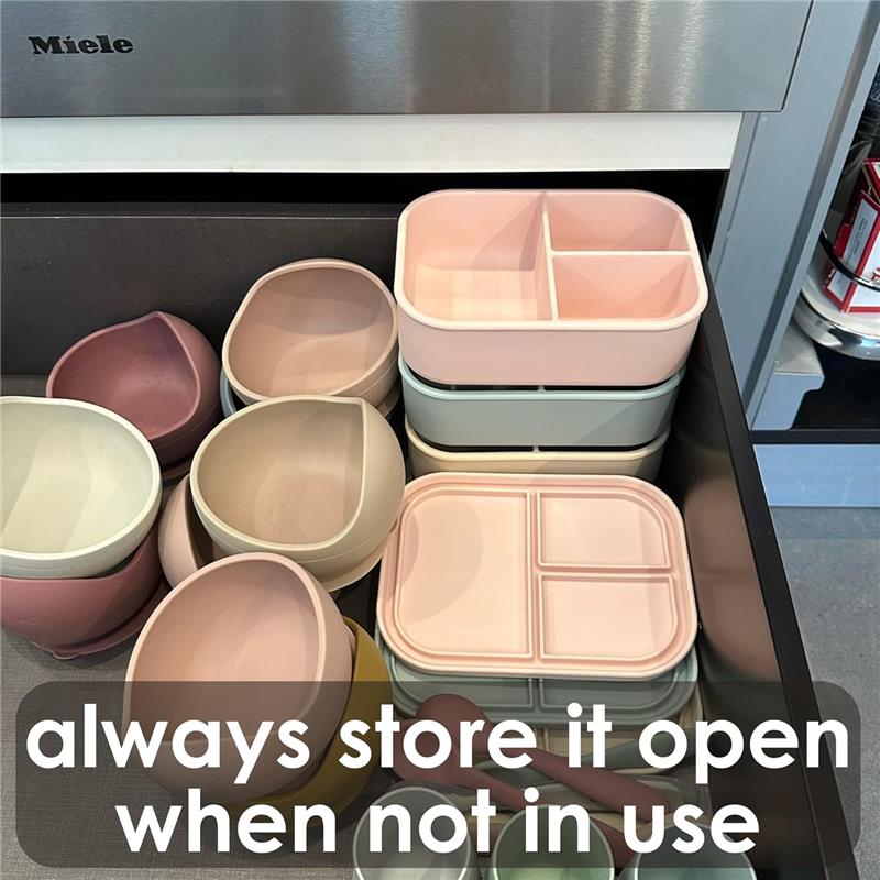 Ali + Oli - Reusable Silicone Bento Box - 3 Compartments - Spill-Proof (Mermaid) Image 7