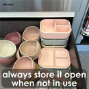 Ali + Oli - Reusable Silicone Bento Box - 3 Compartments - Spill-Proof (Mermaid) Image 7