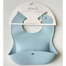 Ali+Oli Silicone Baby Bib Roll Up & Stay Closed (Sky) Image 2