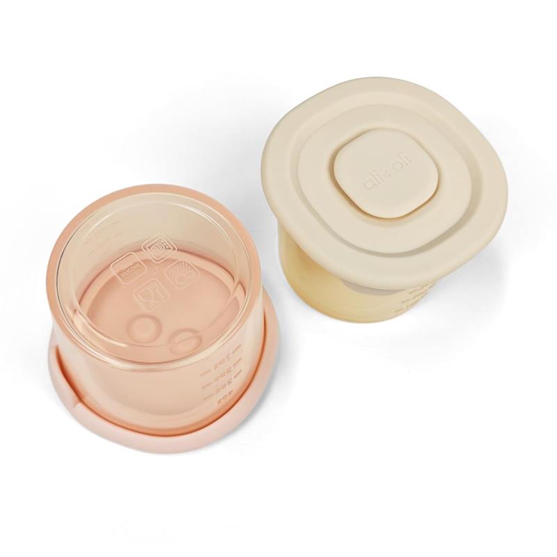 Ali + Oli - Silicone Food Containers 4Oz 2 Pk, Blush - Khaki Image 4