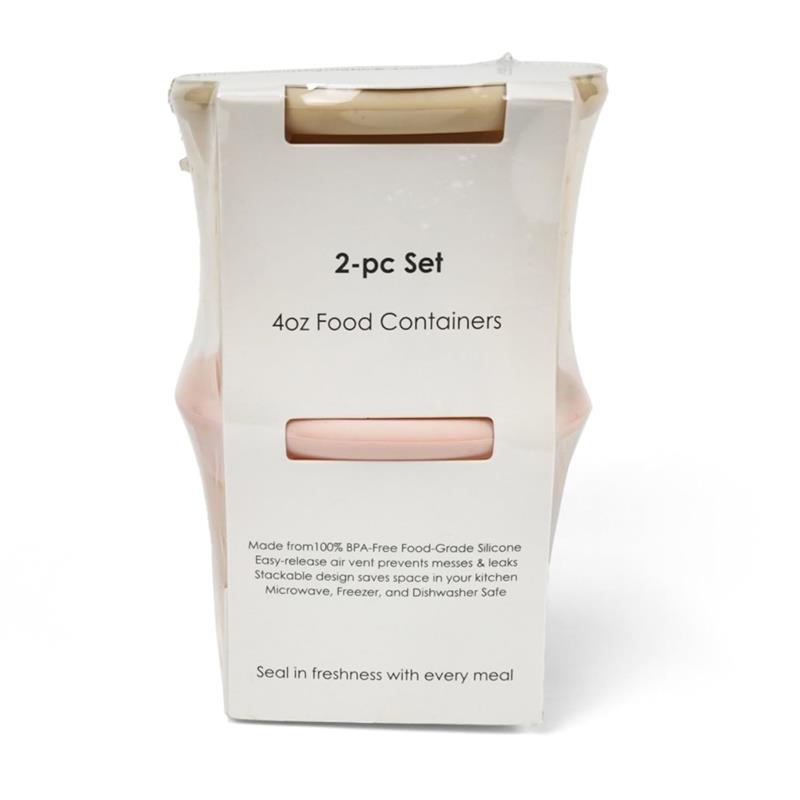 Ali + Oli - Silicone Food Containers 4Oz 2 Pk, Blush - Khaki Image 6