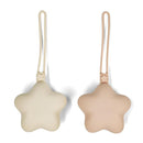 Ali + Oli - Silicone Pacifier Case Star 2Pk, Blush Sand Image 1