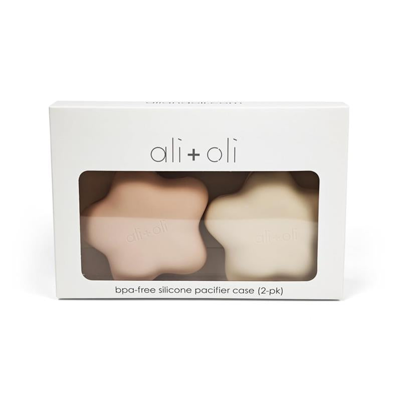 Ali + Oli - Silicone Pacifier Case Star 2Pk, Blush Sand Image 4