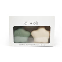 Ali + Oli - Silicone Pacifier Case Star 2Pk, Sage Sand Image 2