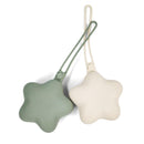 Ali + Oli - Silicone Pacifier Case Star 2Pk, Sage Sand Image 3