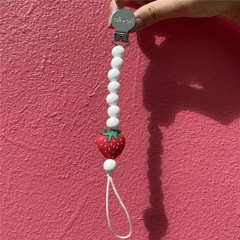 Ali+Oli - Silicone Pacifier Clip (Strawberry) Image 2