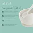 Ali + Oli - Silicone Suction Bowl & Spoon Set, Sage Image 5