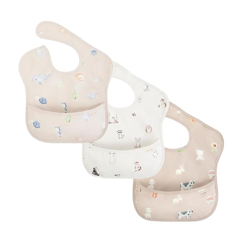 Ali + Oli - Sleeveless 3Pc Smock Bib, Animals Image 7